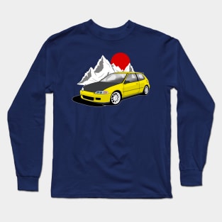 Yellow Civic eg Long Sleeve T-Shirt